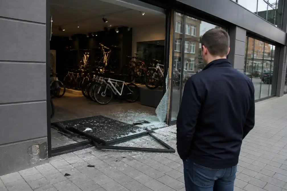Dieven stelen in zes minuten dertien fietsen uit winkel in Sint-Niklaas