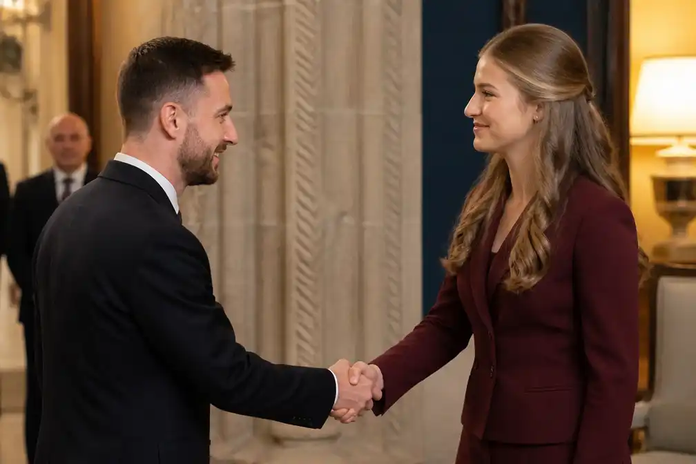 Prinses Leonor ontmoet Lionel Messi voorafgaand aan Prinses van Asturiëprijzen