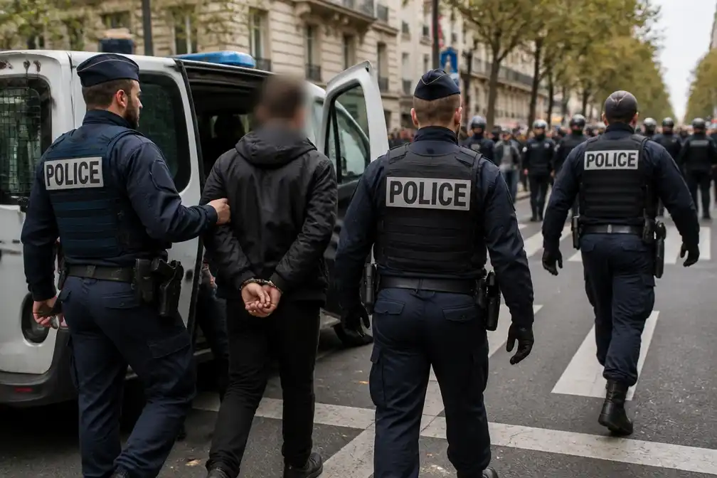 Franse politie pakt 135 mensen op en neemt wapens in beslag bij protestdag