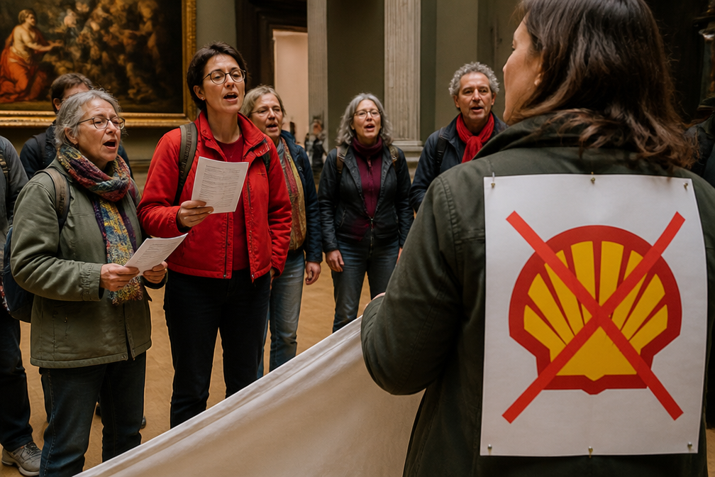 Rubensfans protesteren in KMSKA tegen sponsoring door TotalEnergies