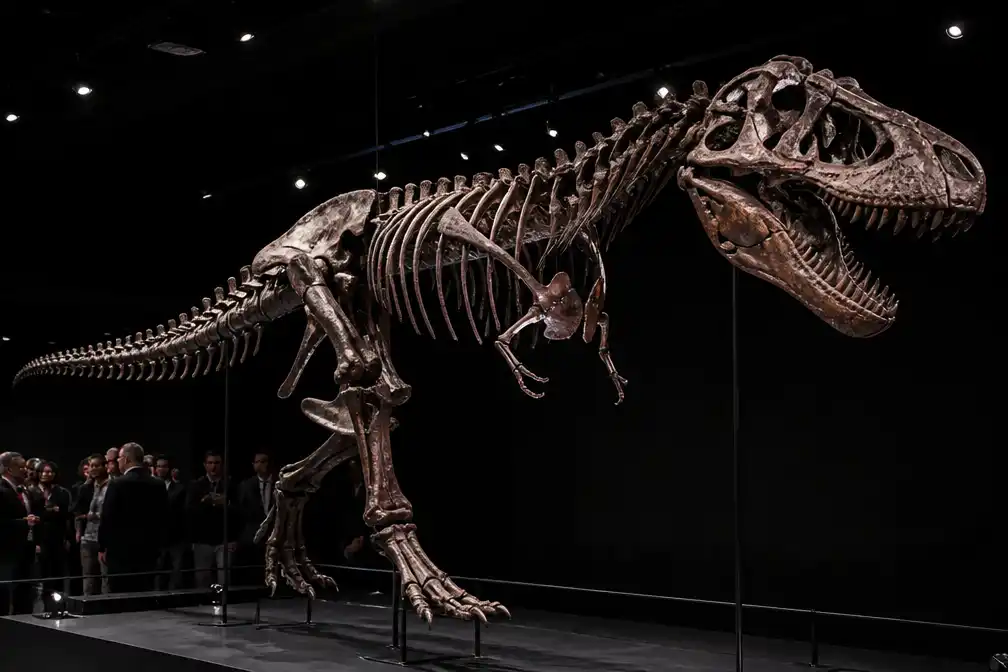 Zeldzaam skelet van nanotyrannus levert 42,5 miljoen euro op in New York