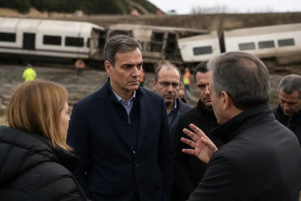 Spaanse premier Sánchez reist naar plaats van dodelijk treinongeval in Toledo