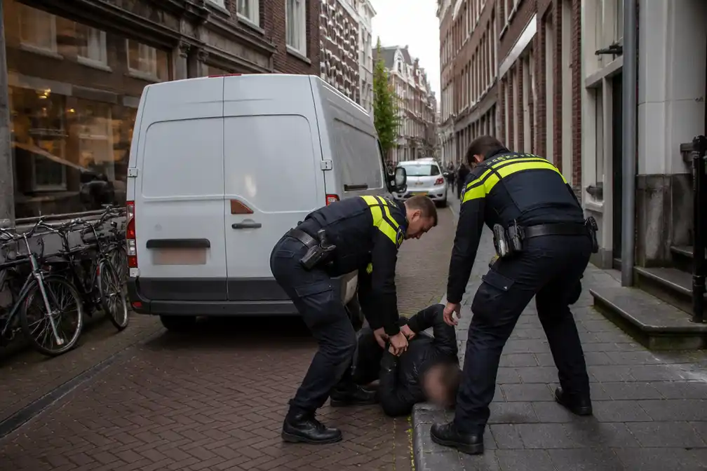 Politie Amsterdam tasert pakketbezorger bij aanhouding om foutparkeren in Runstraat