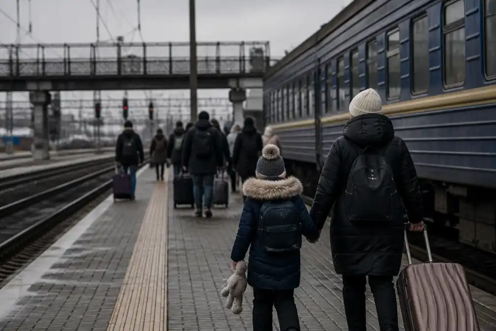 Inwoners verlaten Kyiv nu een nieuwe winter zonder stroom en verwarming dreigt