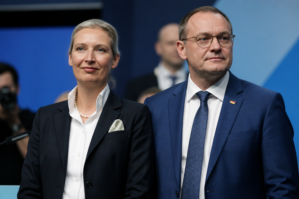 AfD herkiest Weidel en Chrupalla als partijleiders op congres in Erfurt