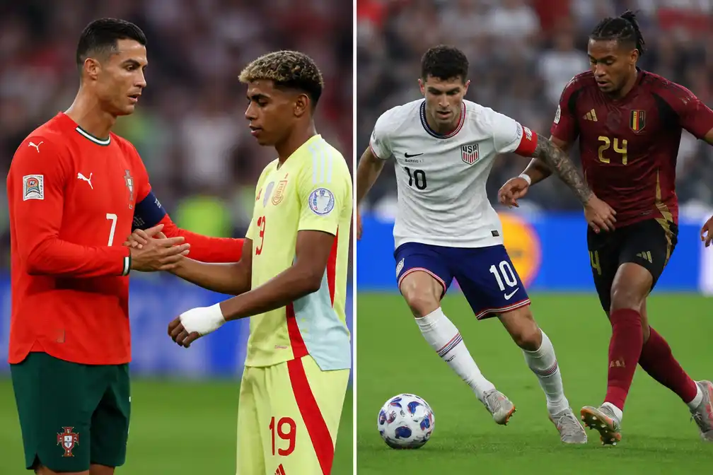 WK achtste finales: Spanje tegen Portugal en VS tegen België op 6 juli
