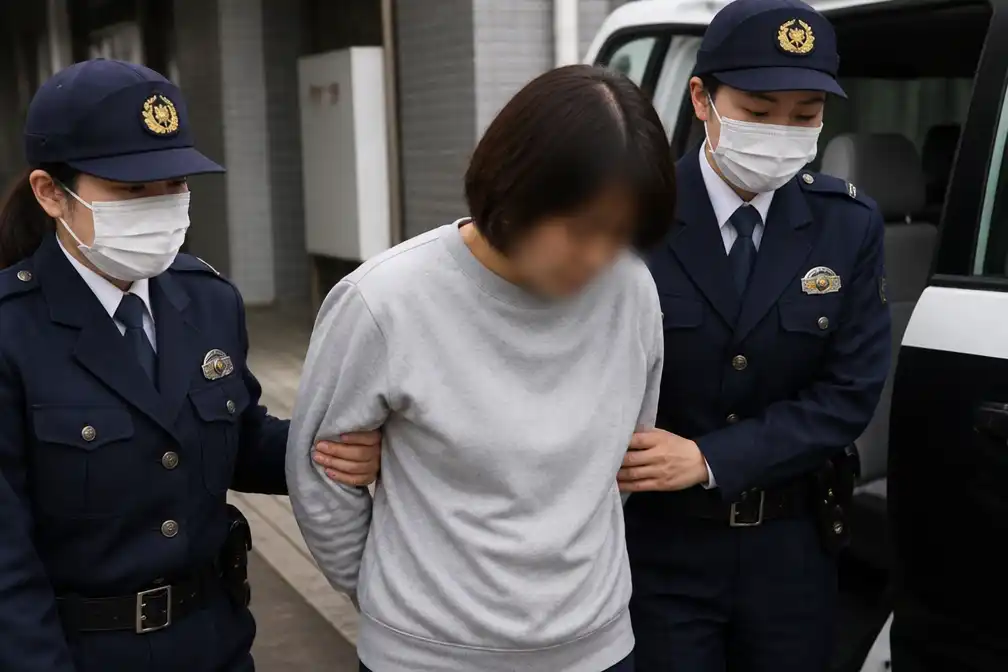 Japanse vrouw opgepakt voor dichtnaaien lippen huisgenoot