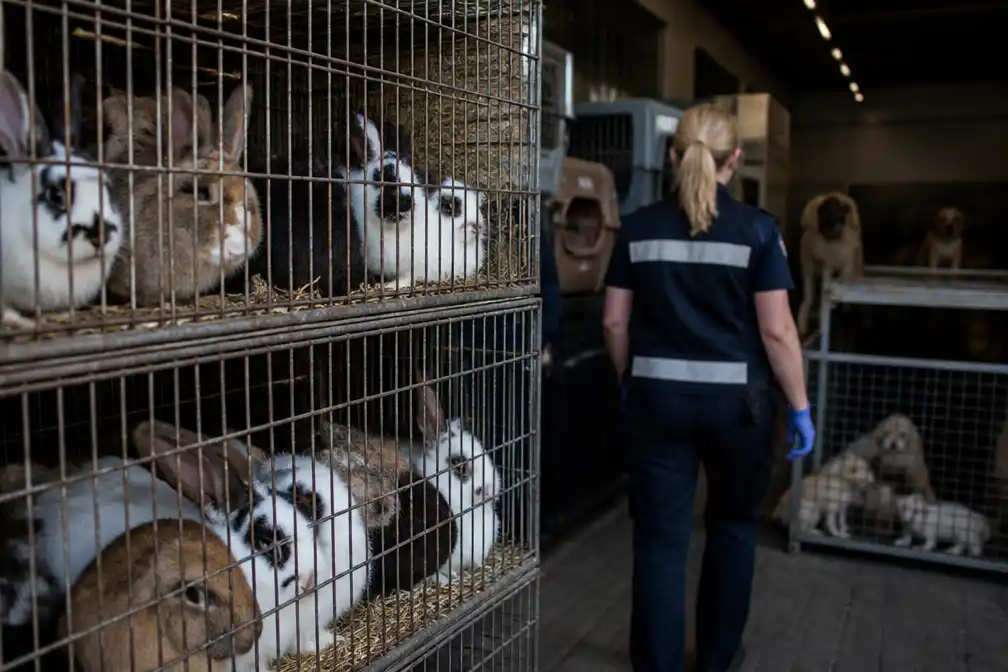 NVWA neemt 1.800 konijnen, 127 honden en pups in beslag bij fokker