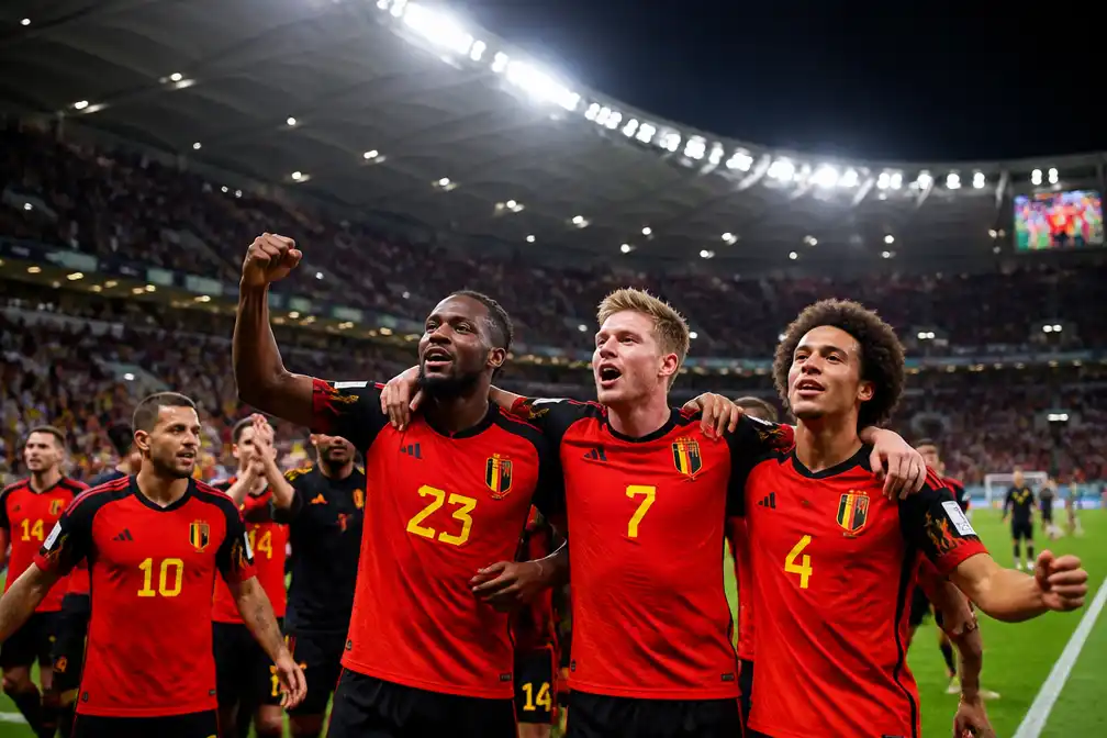 België staat in kwartfinale WK tegen Spanje na turbulente toernooi