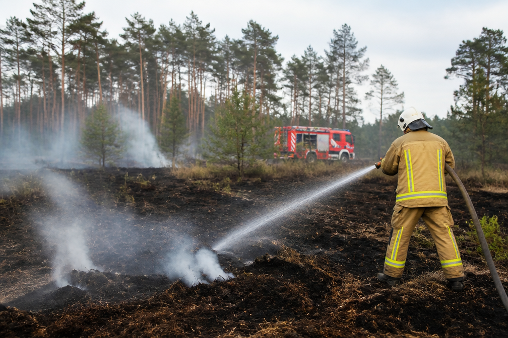 Heidebrand in Mechels Bos smeult ondergronds na, kleine heropflakkeringen