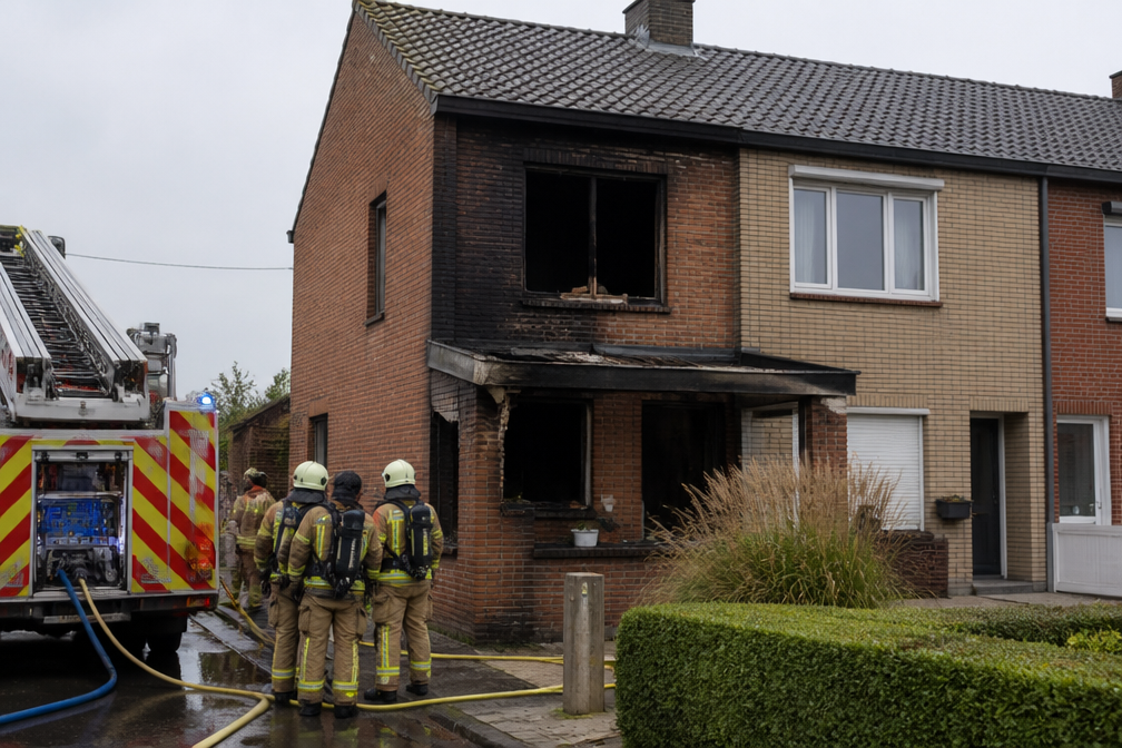 Gezin met vijf kinderen dakloos na brand in sociale woning in Aalbeke