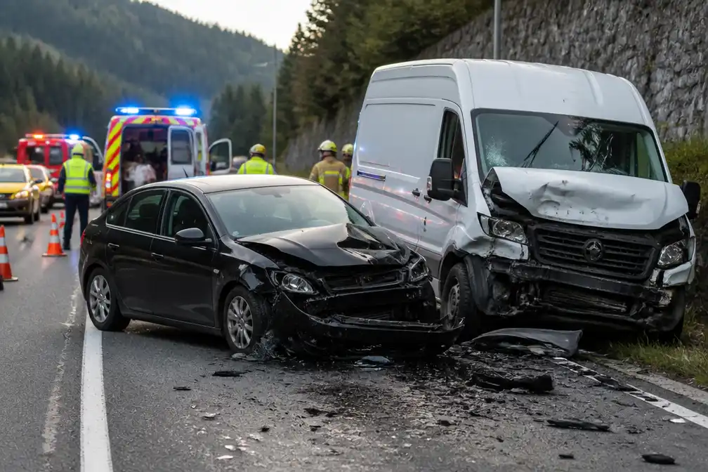 Nederlander ontwijkt spookrijder in Oostenrijk, busje achter hem geraakt