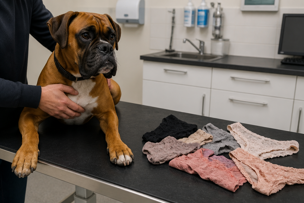 Boxer braakt zes damesslips uit bij dierenartspraktijk in Nunspeet