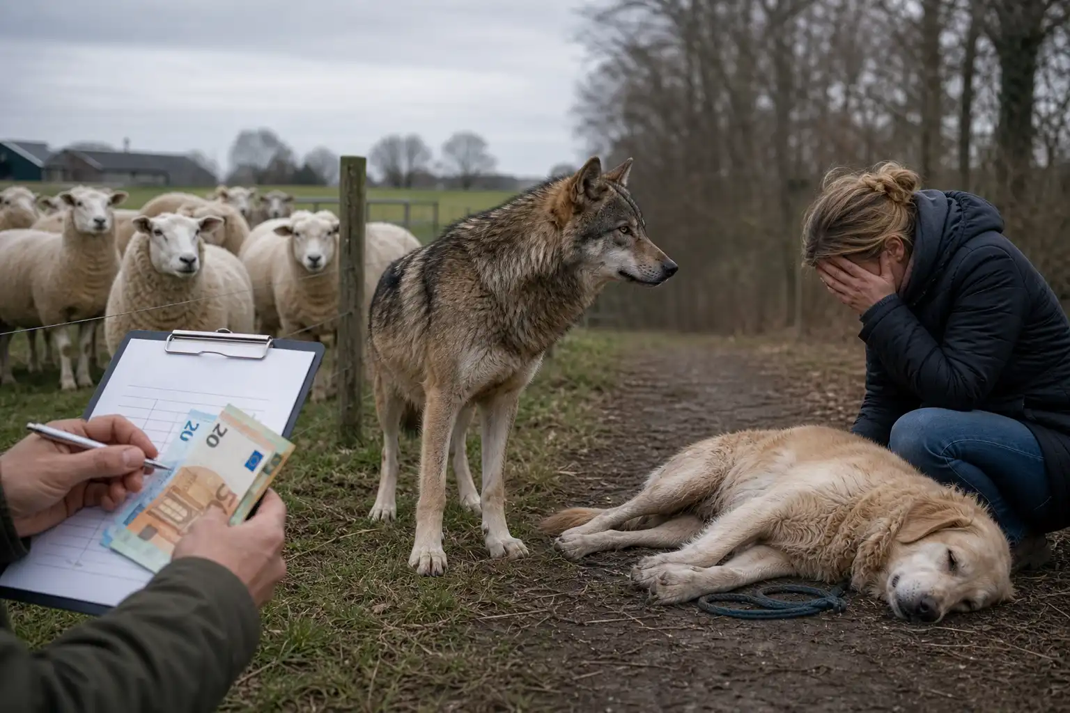 Overheid vergoedt wolvenschade bij schapen, niet bij honden