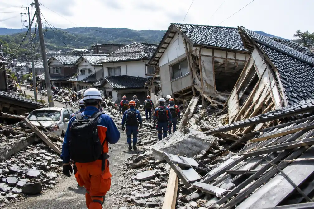 Dodental Japanse aardbeving ten minste 17, zoektocht gaat door bij naschokken en hitte