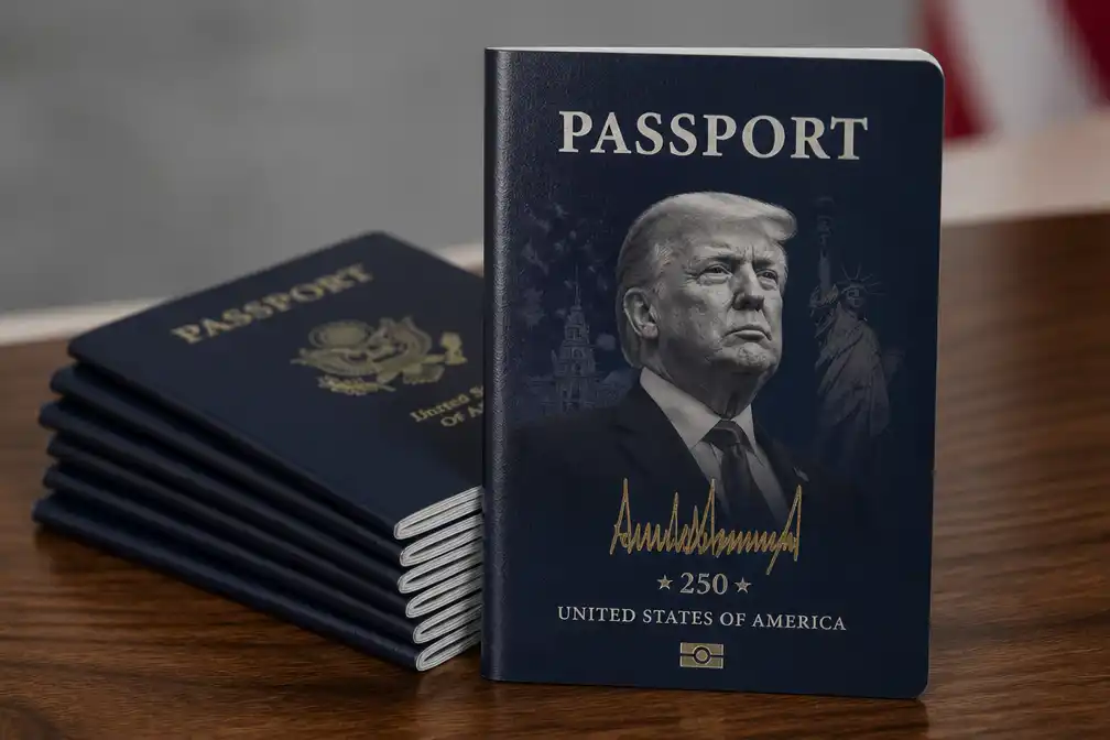 Paspoort met portret Trump straks verkrijgbaar bij 27 Amerikaanse kantoren
