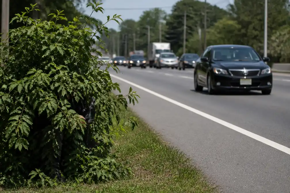 Agent vermomd als struik bekeurt 74 bellende bestuurders in VS